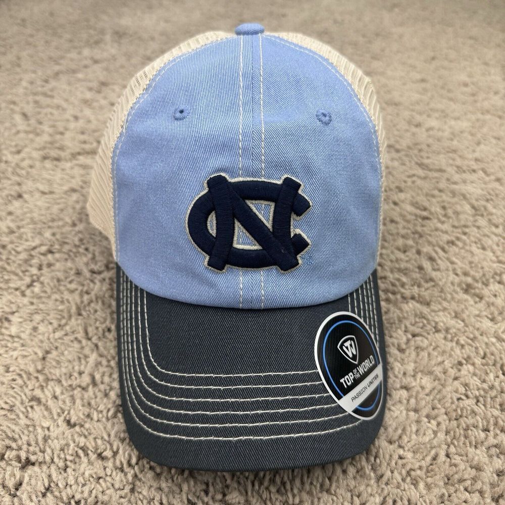 UNC Tar Heels Hat TOW Offroad Trucker‎ Snapback Carolina Blue Beige Mesh Cap NWT